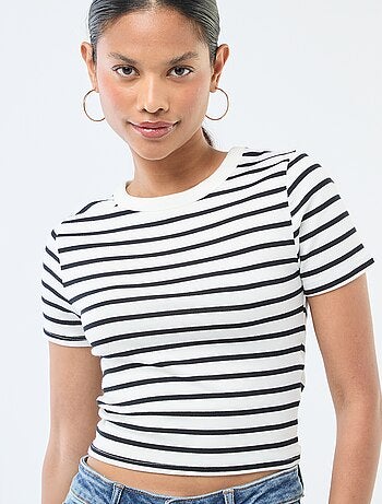 T-shirt met print en korte mouwen met motief
