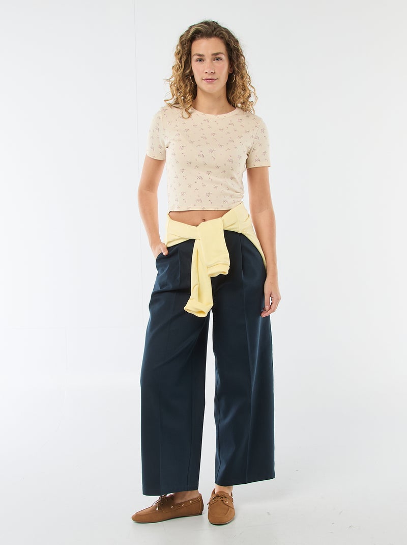 T-shirt met print en korte mouwen met motief Wit - Kiabi