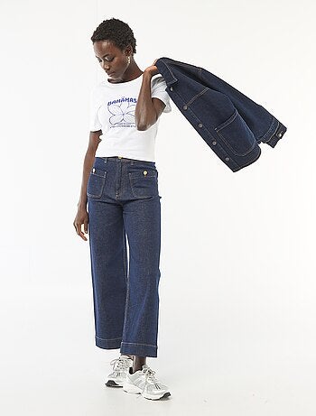T-shirt met print en korte mouwen met motief