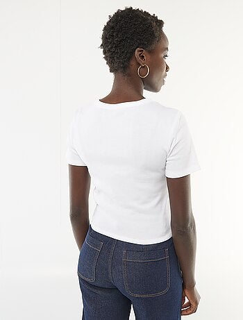 T-shirt met print en korte mouwen met motief