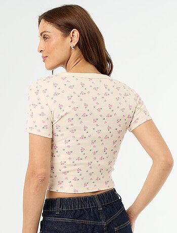 T-shirt met print en korte mouwen met motief