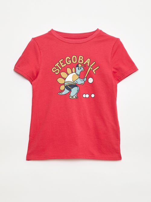 T-shirt met print en korte mouwen - Kiabi