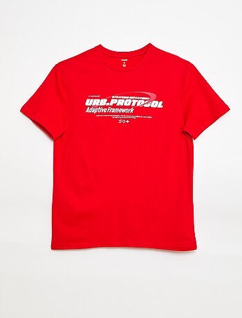 T-shirt met print en korte mouwen