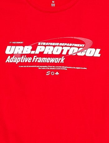 T-shirt met print en korte mouwen