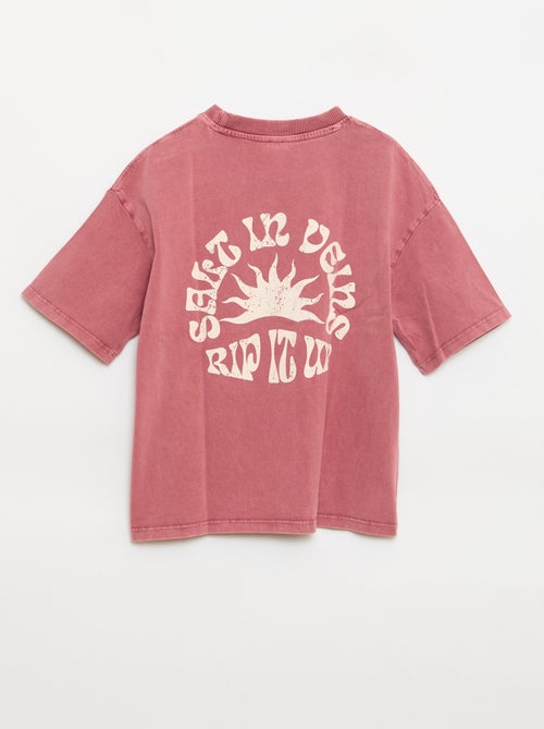 T-shirt met print en korte mouwen - Kiabi