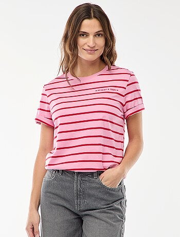 T-shirt met print en korte mouwen