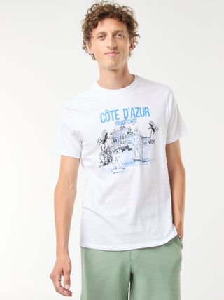 T-shirt met print en korte mouwen