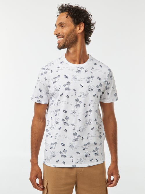 T-shirt met print en korte mouwen - Kiabi