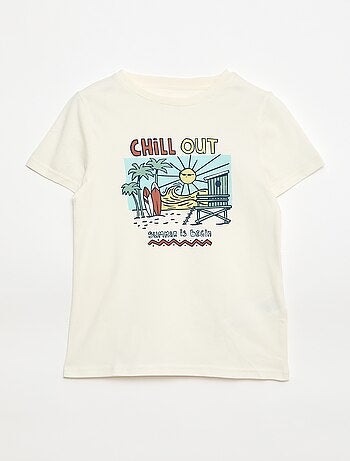 T-shirt met print en korte mouwen