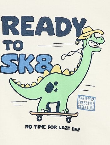 T-shirt met print en korte mouwen