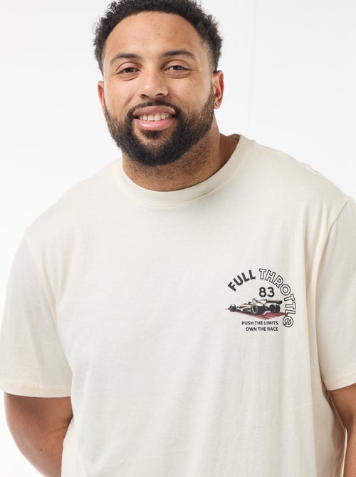 T-shirt met print en korte mouwen - Kiabi