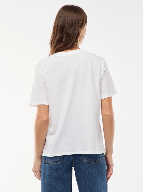 T-shirt met print en korte mouwen - Kiabi