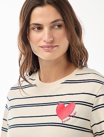 T-shirt met print en korte mouwen