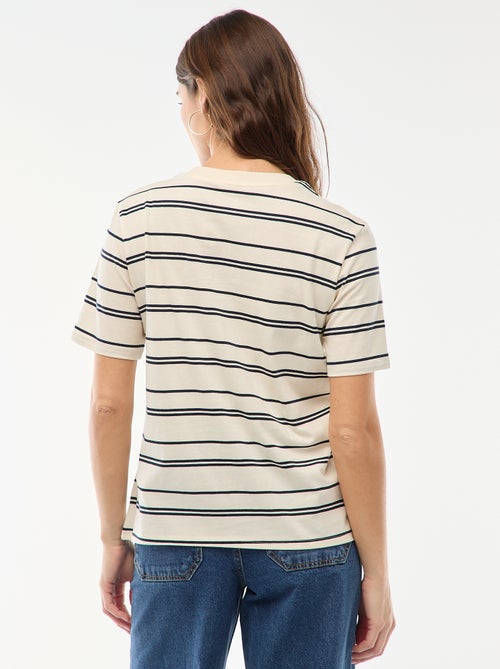 T-shirt met print en korte mouwen - Kiabi