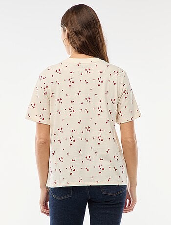 T-shirt met print en korte mouwen