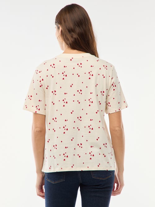 T-shirt met print en korte mouwen - Kiabi
