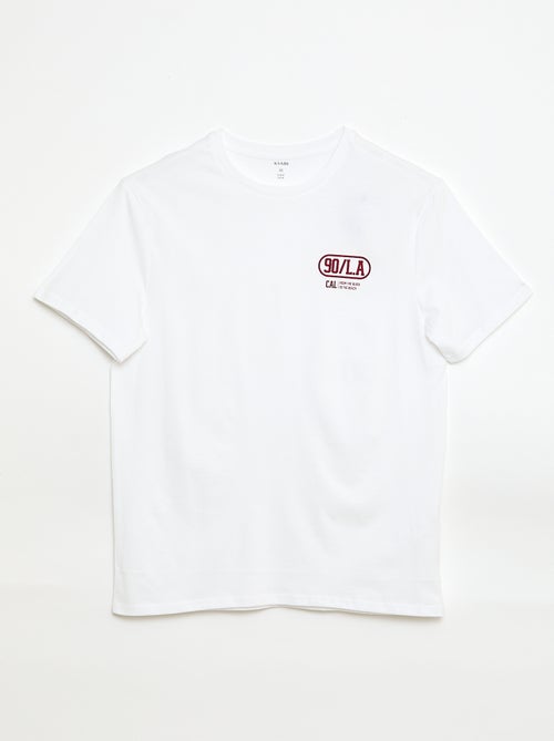 T-shirt met print en korte mouwen - Kiabi