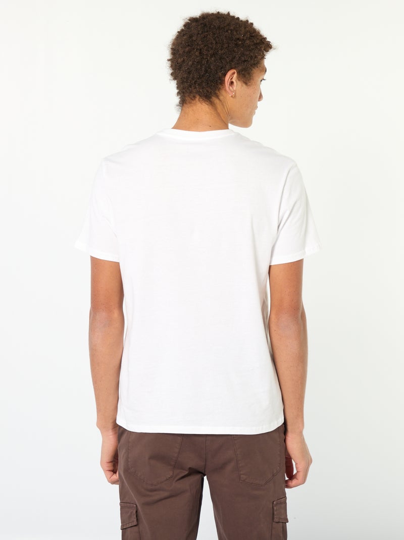 T-shirt met print en korte mouwen Wit - Kiabi
