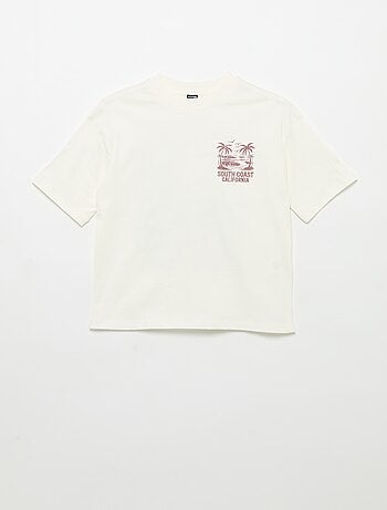 T-shirt met print en korte mouwen