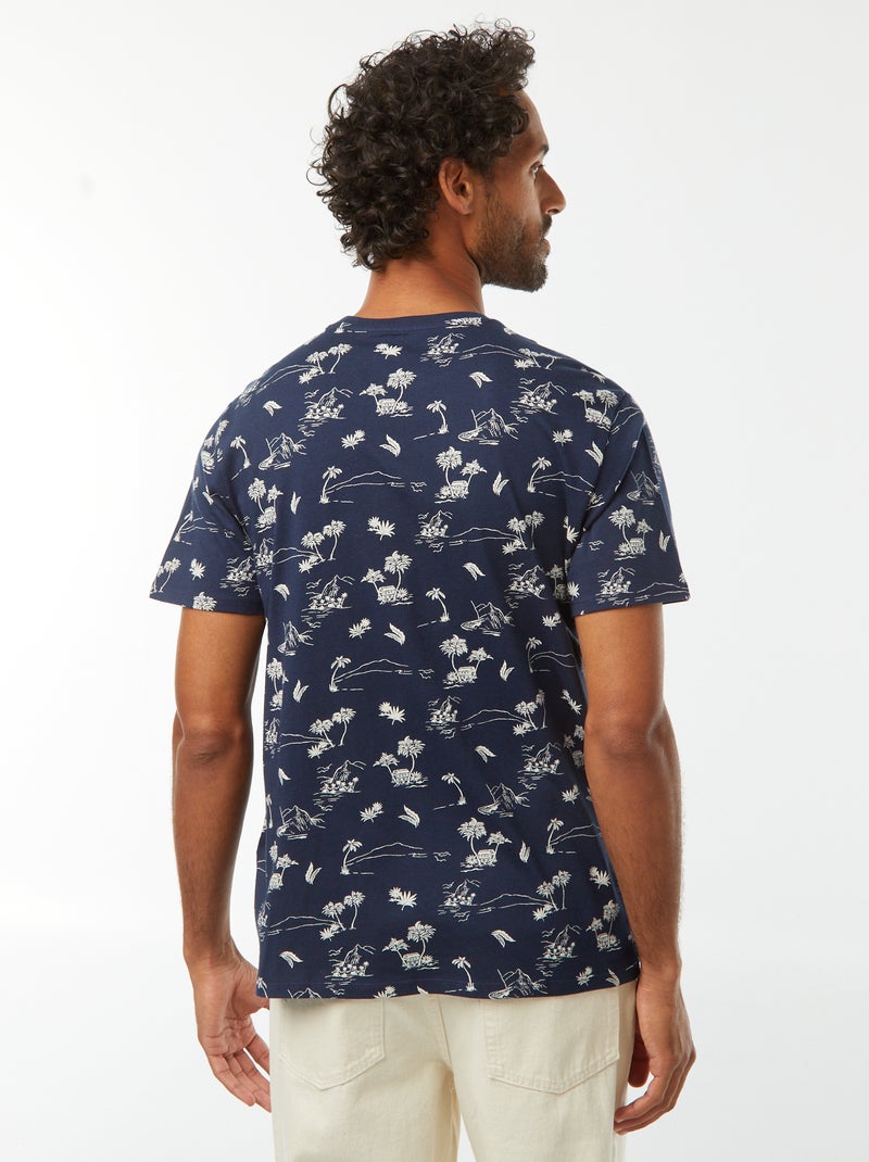 T-shirt met print en korte mouwen Zwart - Kiabi