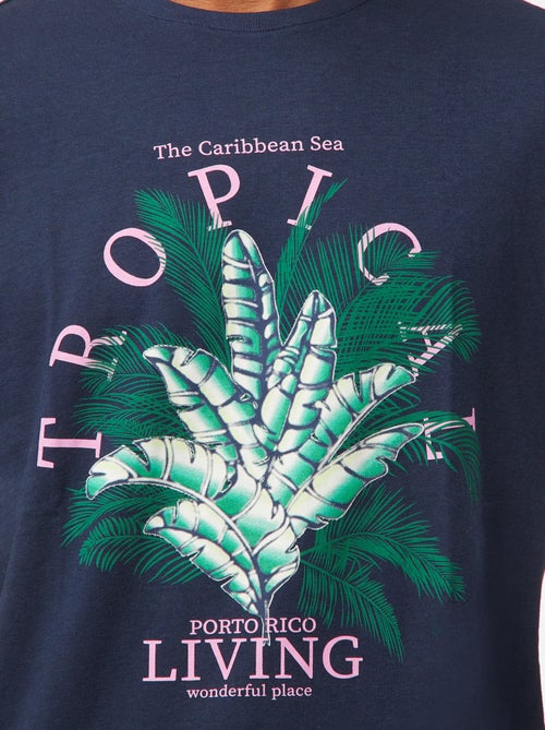 T-shirt met print en korte mouwen - Kiabi