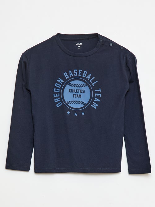 T-shirt met print en lange mouw - So Easy - Kiabi