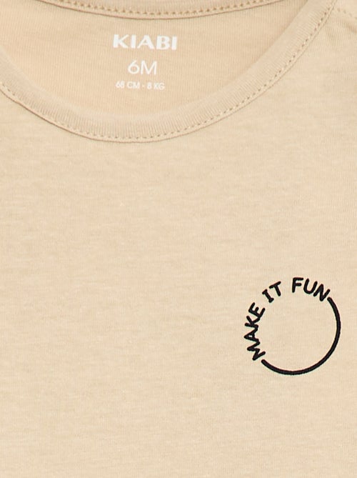 T-shirt met print en lange mouw - Kiabi