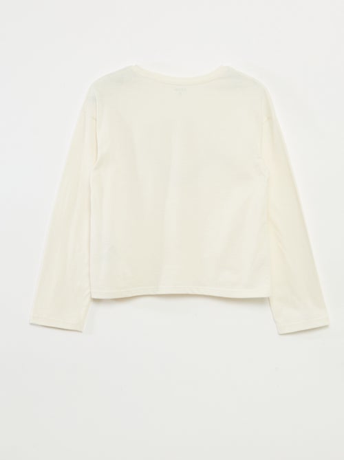 T-shirt met print en lange mouw - Kiabi