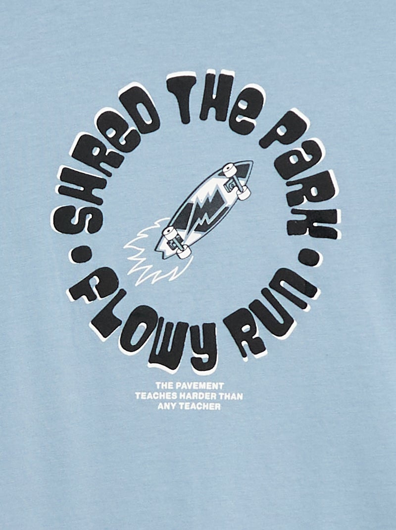 T-shirt met print en lange mouw Biege - Kiabi