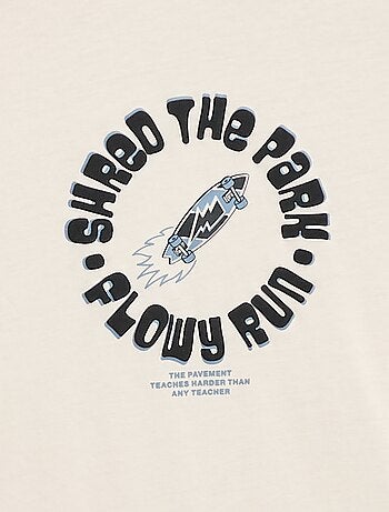 T-shirt met print en lange mouw