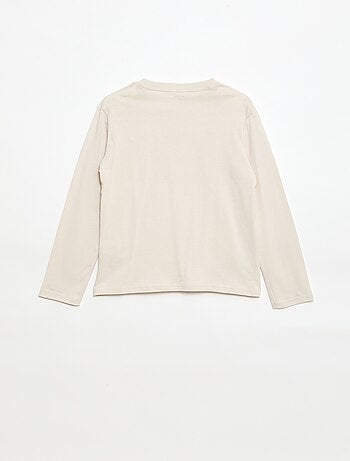T-shirt met print en lange mouw
