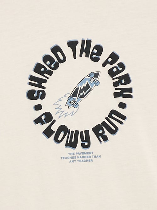 T-shirt met print en lange mouw - Kiabi