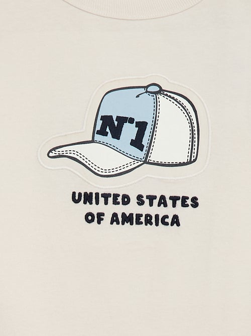 T-shirt met print en lange mouw - Kiabi