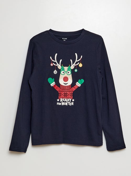 T-shirt met print en lange mouw - Kiabi