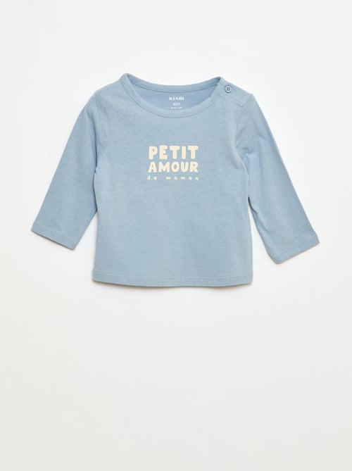 T-shirt met print en lange mouw - Kiabi
