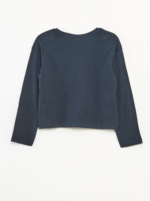 T-shirt met print en lange mouw - Kiabi