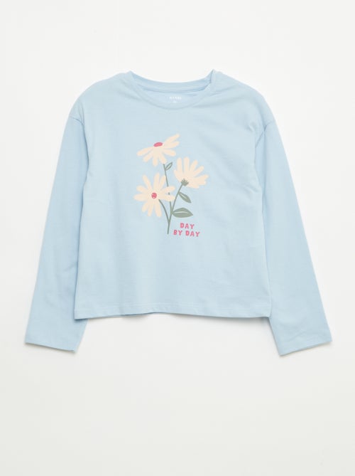 T-shirt met print en lange mouw - Kiabi