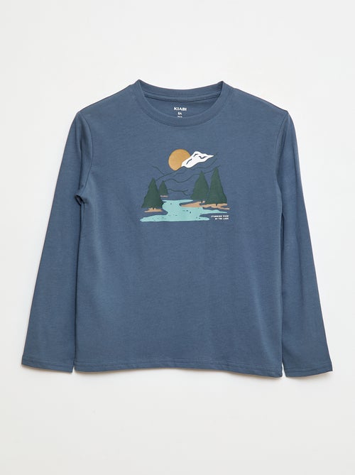 T-shirt met print en lange mouw - Kiabi