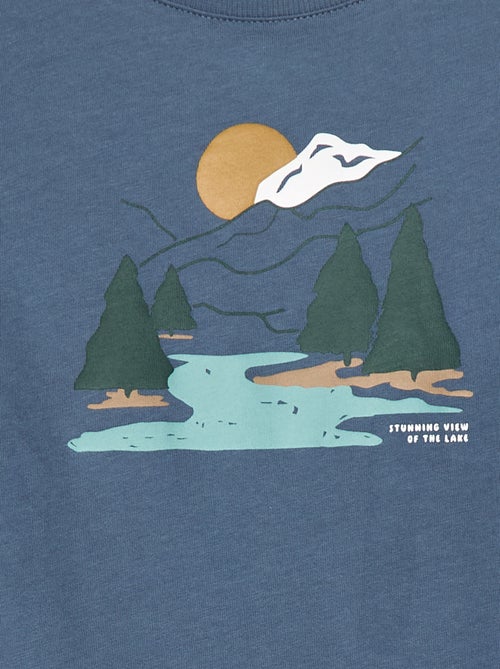 T-shirt met print en lange mouw - Kiabi