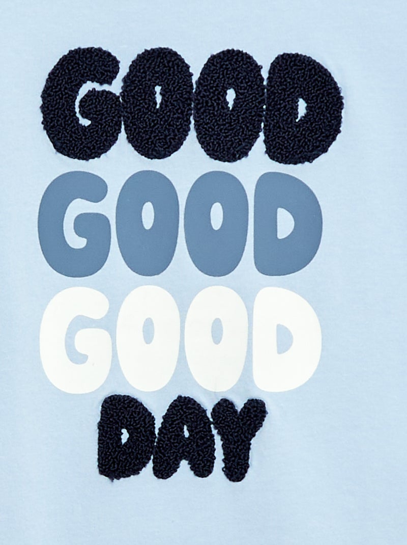 T-shirt met print en lange mouw Blauw - Kiabi