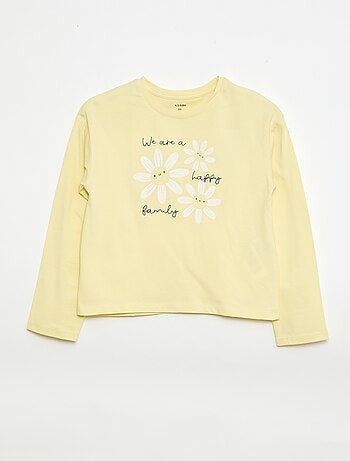 T-shirt met print en lange mouw
