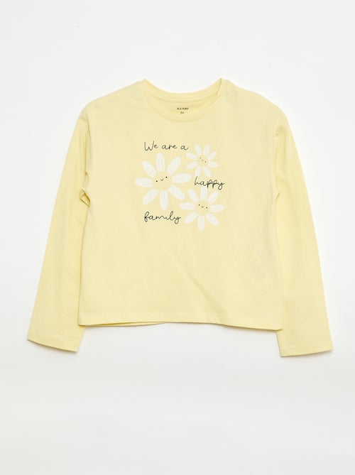 T-shirt met print en lange mouw - Kiabi