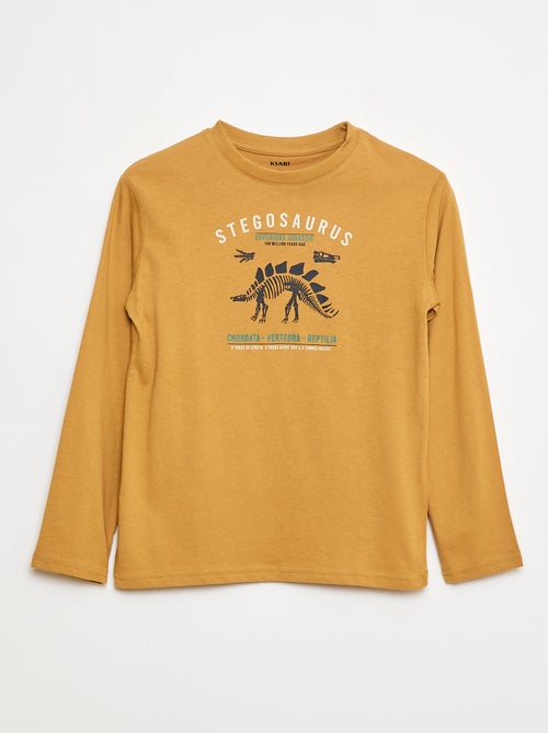 T-shirt met print en lange mouw - Kiabi