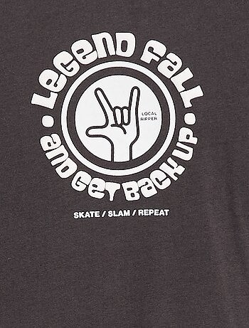 T-shirt met print en lange mouw