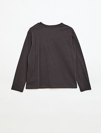 T-shirt met print en lange mouw