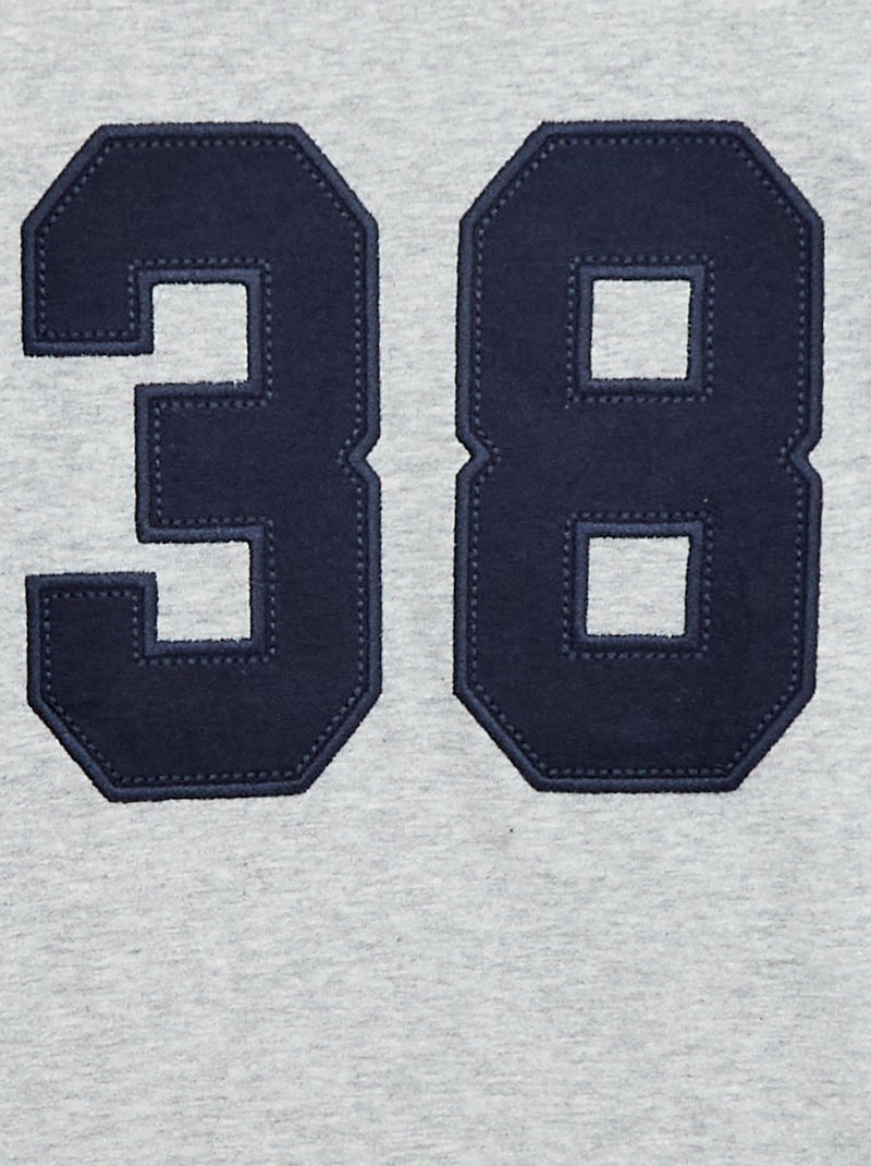 T-shirt met print en lange mouw Grijs - Kiabi