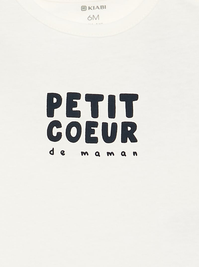 T-shirt met print en lange mouw Groen - Kiabi