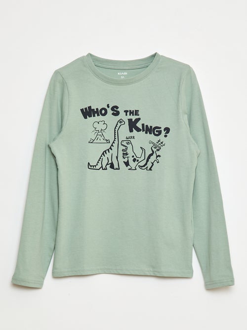 T-shirt met print en lange mouw - Kiabi