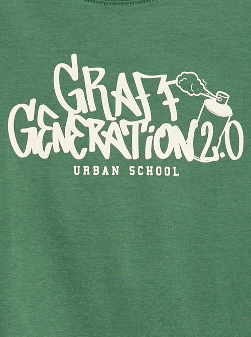 T-shirt met print en lange mouw - Kiabi T-shirt met print en lange mouw - Kiabi