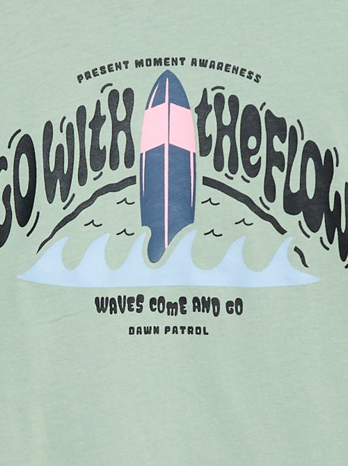 T-shirt met print en lange mouw - Kiabi